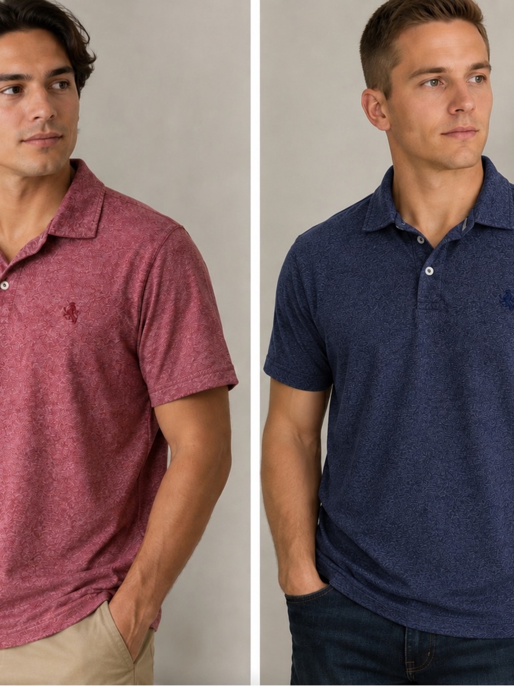 Rugby University Polo Shirt Bundle Men's Large – Burgundy & Navy